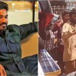 Dhanush standing in the middle