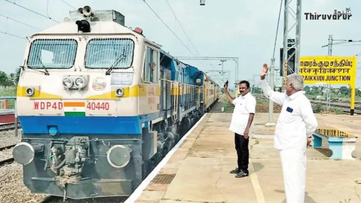 Train test between Tiruvarur Karaikudi