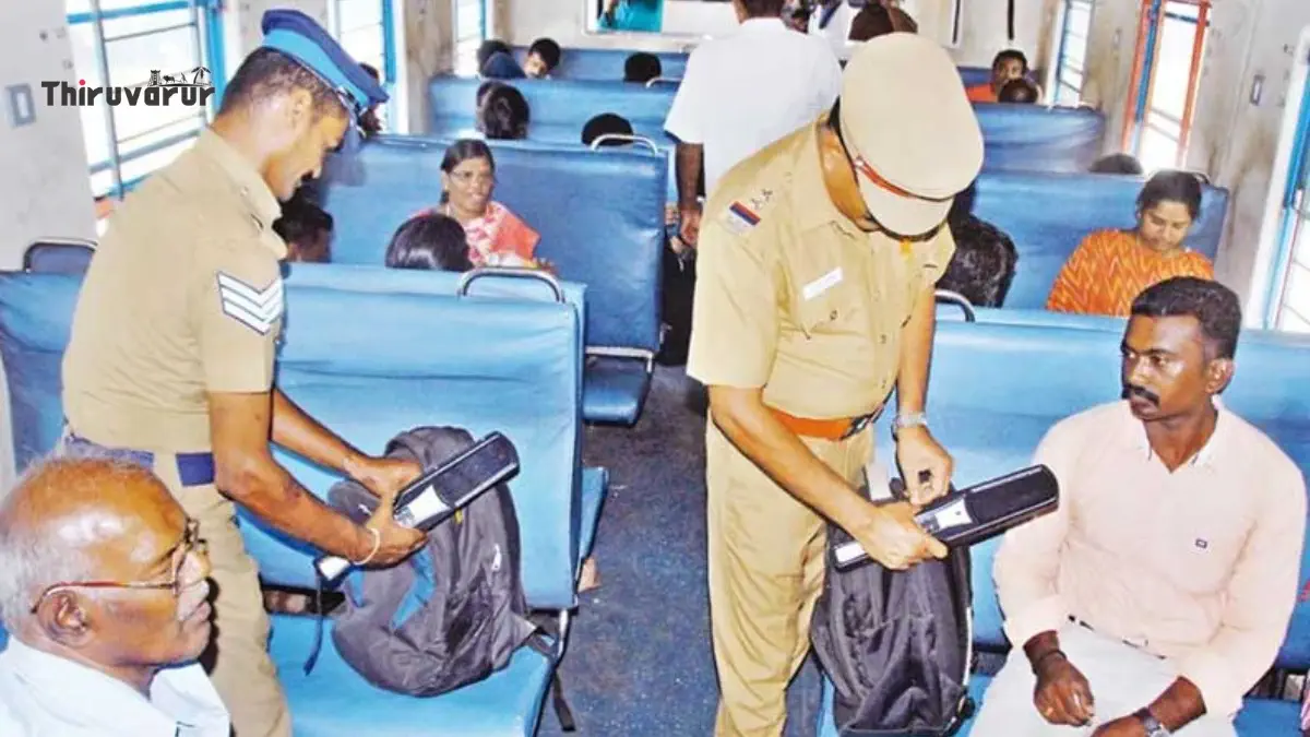 Police Check Tiruvarur Railway Station